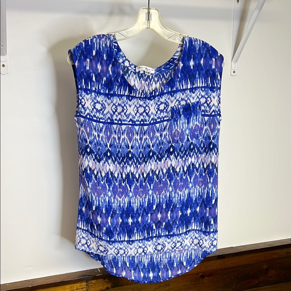 Cotton On Blue Patterned Women's Top- XS